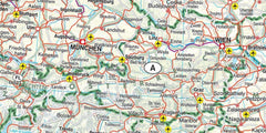 Railway & Ferries Map of Europe Freytag & Berndt