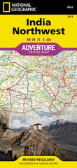India North West National Geographic Folded Map