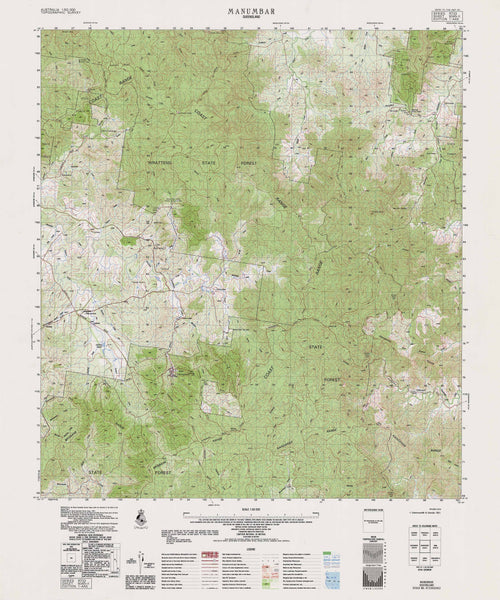 9345-2 Manumbar 1:50k Topographic Map