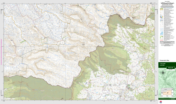 Tyalgum 9541-3N Topographic Map 1:25k