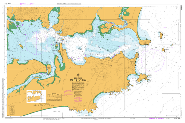 AUS 209 - Port Stephens Nautical Chart