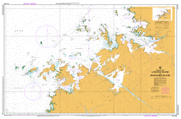 AUS 730 - Lamarck Island to Degerando Island Nautical Chart