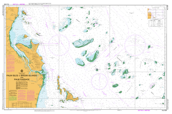 AUS 828 - Palm Isles to Brook Islands and Palm Passage Nautical Chart