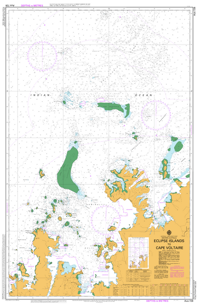 AUS 728 - Eclipse Islands to Cape Voltaire Nautical Chart