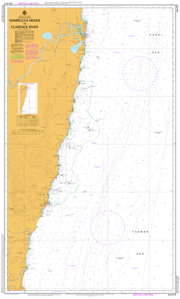 AUS 812 - Nambucca Heads to Clarence River Nautical Chart