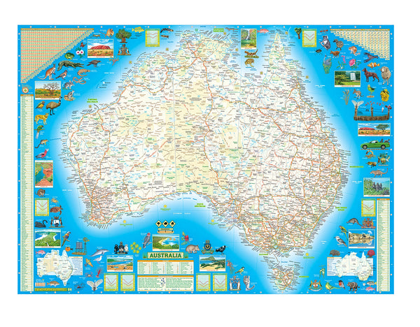 Australia Scratch Map (Large) 700 x 500mm by QPA
