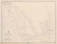 Australia — Barrier Reefs, from Raine Island to Cape York (1843–1846) wall map | Mapworld