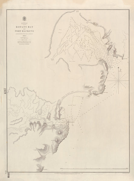 Australia — East Coast, Botany Bay & Port Hacking (1848–1853) — vintage historical map reproduction