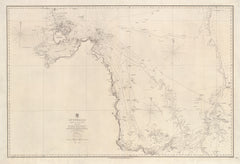 Australia — North & East Coast, Cape Grenville to Booby Island & Raine Island Entrance (1843–49) — vintage historical map ...