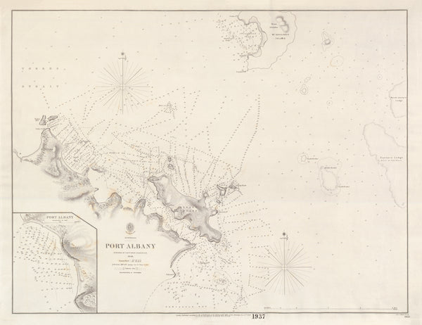 Australia — Port Albany (1848–1849) — vintage historical map reproduction
