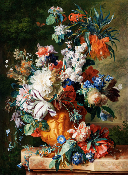 Bouquet of Flowers in an Urn (1724) by Jan van Huysum