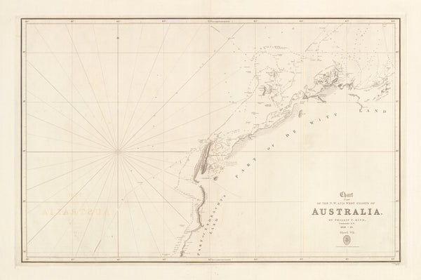 Chart of Part of the North-West & West Coasts of Australia — Sheet VII (1818–1839) wall map | Mapworld