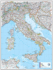 Italy Atlas of the World, 11th Edition, National Geographic Wall Map