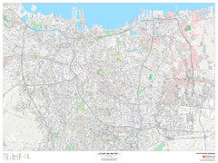 Jakarta - Indonesia Wall Supermap 1219 x 914mm