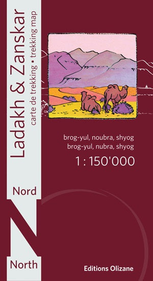 Ladakh & Zanskar North Olizane Specialist Folded Map — folded travel map