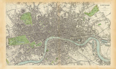 London Historic Wall Map 1848 published by J & C Walker