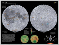 Moon - Atlas of the World National Geographic 798 x 610mm Wall Map