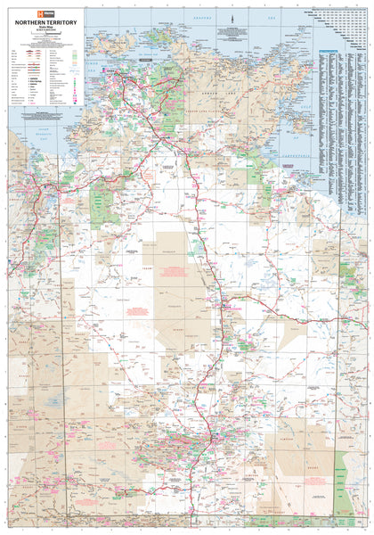Northern Territory Hema 1400 x 2000mm Megamap Paper Wall Map — Hema Megamap wall map
