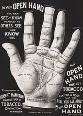 Open hand, palm reading. Original from the Library of Congress