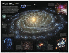 Milky Way: Earth's Spiral Home National Geographic 798 x 610mm Wall Map