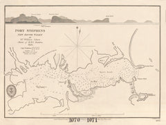 Port Stephens Admiralty Chart, New South Wales (1828–1831) wall map | Mapworld