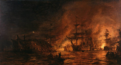 The Battle of the Nile by William Lionel Wyllie