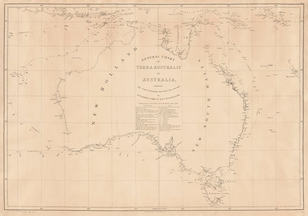 Voyages of Matthew Flinders in the HMS Investigator Wall Map