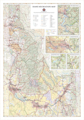 Idaho Recreation 711 x 1016mm Wall Map