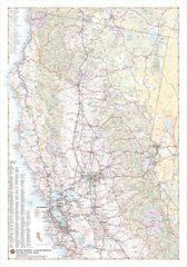 Northern California Recreation 711 x 1016mm Wall Map