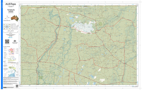 Yantabulla H5505 AUSTopo 1:250,000 Map