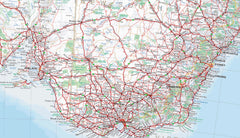 Australia Hema 1370 X 1200mm Supermap Laminated Wall Map with Hang Rails