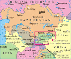 Kyrgistan Gizi Maps Folded