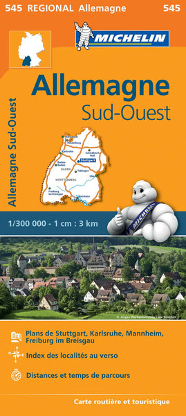 Germany South West Michelin Map 545