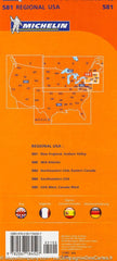 New England,Hudson Valley USA Michelin Map 581