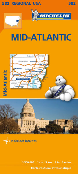 Mid Atlantic USA Michelin Map 582