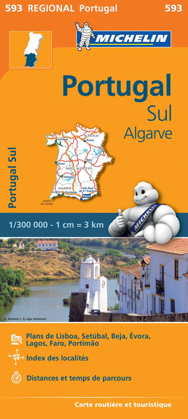 Portugal South and Algarve Michelin Map 593
