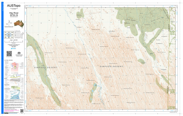 Hay River F5316 AUSTopo 1:250,000 Map | Mapworld