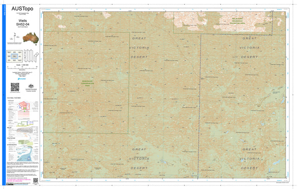 Wells H5204 AUSTopo 1:250,000 Map