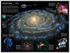 Milky Way: Earth's Spiral Home National Geographic 798 x 610mm Wall Map