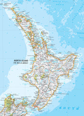 New Zealand National Geographic 597 x 768mm Wall Map