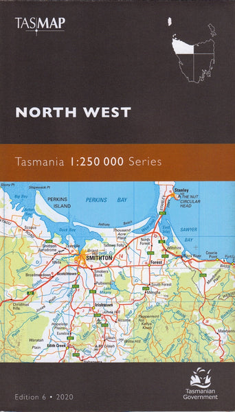 Tasmania North West Tasmap Map