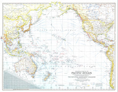 Theatre of War in the Pacific Ocean - Published 1942 by National Geographic