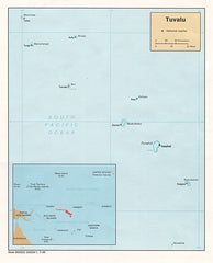 Tuvalu Wall Map