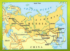 Trans Siberian Railway Gizi Maps Folded