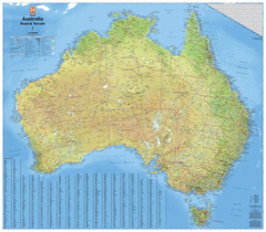 Australia Road & Terrain Map Hema