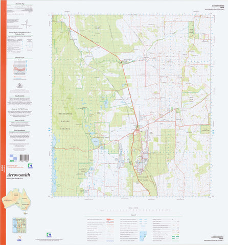 1938 Arrowsmith 1:100k Topographic Map