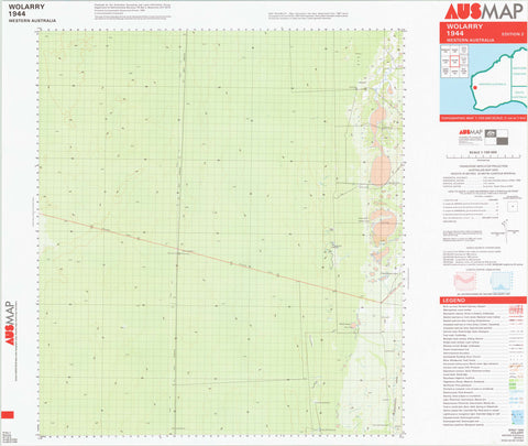 1944 Wolarry 1:100k Topographic Map