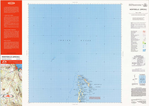 1957 Montebello Special 1:100k Topographic Map
