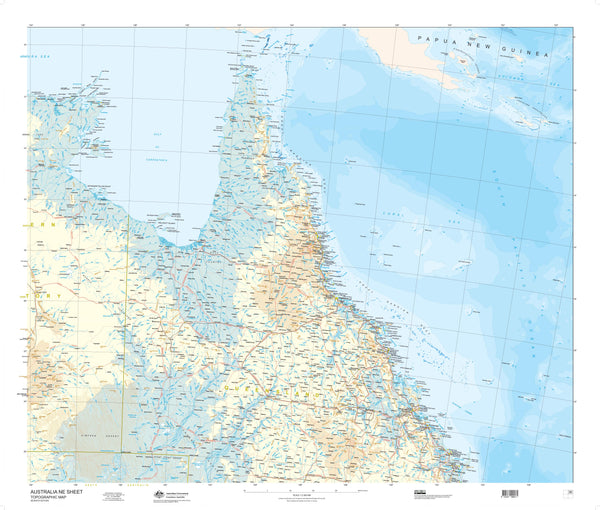 Australia-in-Four - North East Sheet Wall Map