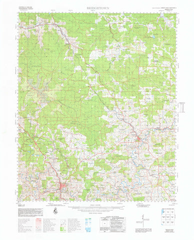 2130 Bridgetown 1:100k Topographic Map